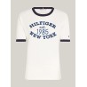 T-shirt à bordure contrastée et logo TOMMY HILFIGER