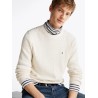 Pull à col ras-du-cou et tissage chevron TOMMY HILFIGER
