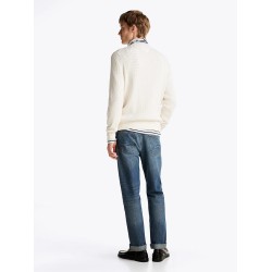 Pull à col ras-du-cou et tissage chevron TOMMY HILFIGER