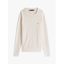 Pull à col ras-du-cou et tissage chevron TOMMY HILFIGER