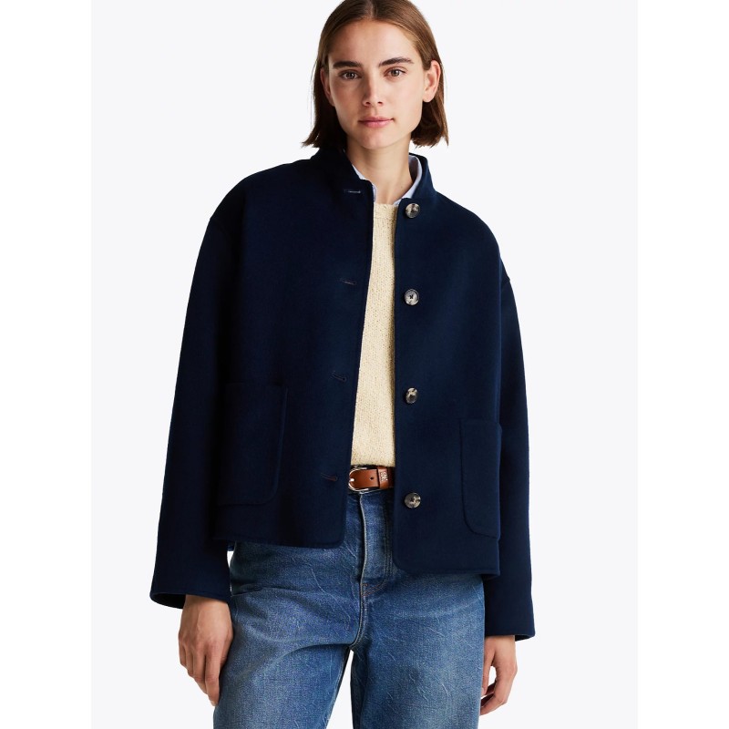 Veste en laine majoritaire à col baseball TOMMY HILFIGER