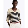 Pull en maille fine à col en V TOMMY HILFIGER