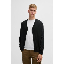 Cardigan en laine mélangée BOSS