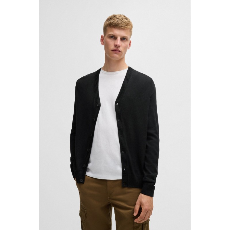 Cardigan en laine mélangée BOSS