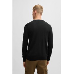 Cardigan en laine mélangée BOSS