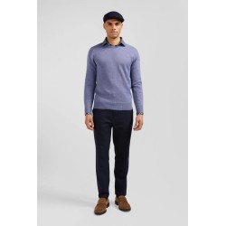 Pull col rond en laine-coton EDEN PARK