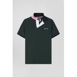 Polo en piqué de coton brodé EDEN PARK