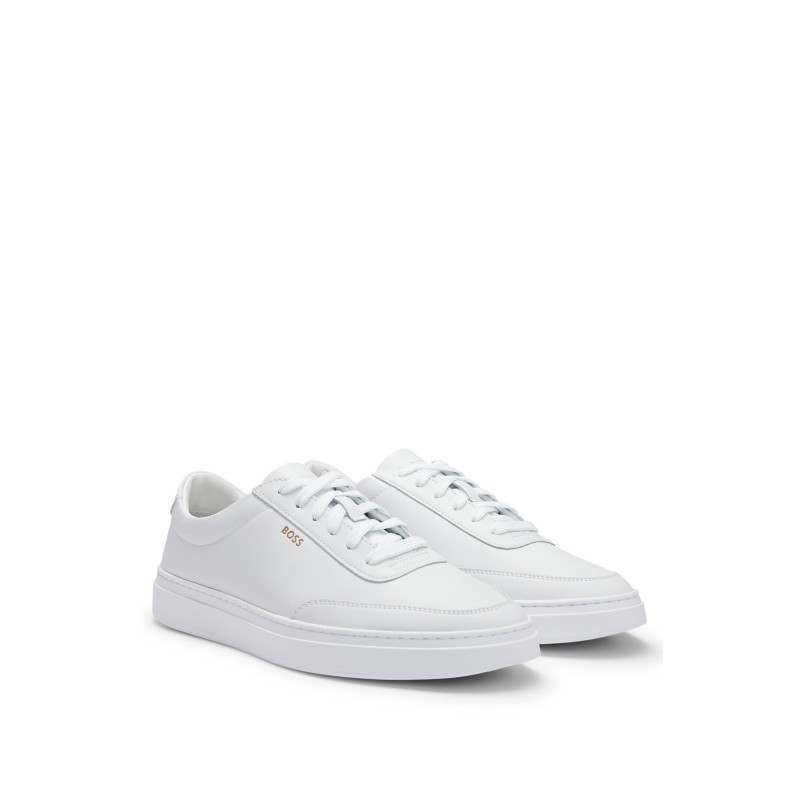 Baskets en cuir logo doré BOSS