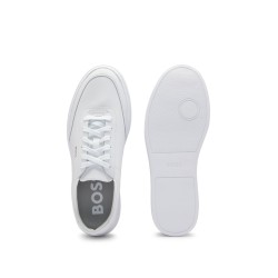 Baskets en cuir logo doré BOSS