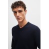 Pull col V en coton BOSS