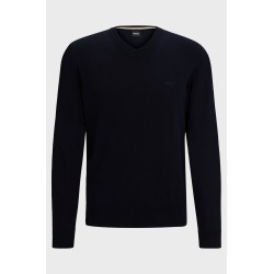 Pull col V en coton BOSS
