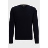 Pull col V en coton BOSS
