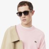 Pull coton uni col rond LACOSTE