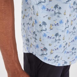 Chemisette slim fit en coton stretch imprimé EDEN PARK