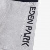 Boxer gris en coton stretch imprimé EDEN PARK