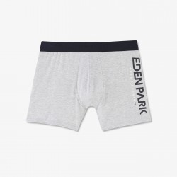 Boxer gris en coton stretch imprimé EDEN PARK