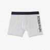 Boxer gris en coton stretch imprimé EDEN PARK