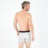 Boxer gris en coton stretch imprimé EDEN PARK