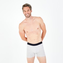Boxer gris en coton stretch imprimé EDEN PARK