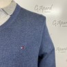 PULL EN COTON BIO ET SOIE COL EN V TOMMY HILFIGER