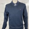 PULL EN COTON BIO ET SOIE COL EN V TOMMY HILFIGER