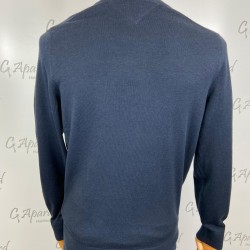 PULL EN COTON BIO ET SOIE COL EN V TOMMY HILFIGER