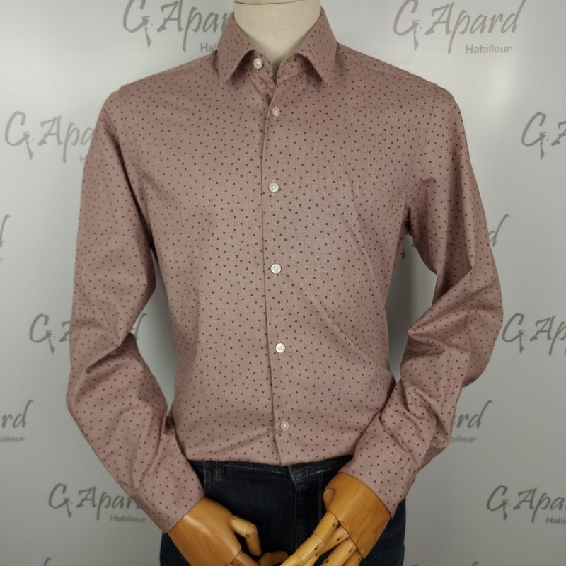 Chemise Regular à motifs en coton HUGO BOSS