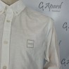 Chemise Slim Fit en coton Oxford à patch logo jacquard HUGO BOSS