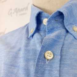 Chemise Slim Fit en coton Oxford à patch logo jacquard HUGO BOSS