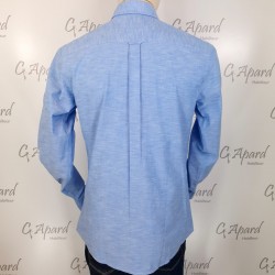 Chemise Slim Fit en coton Oxford à patch logo jacquard HUGO BOSS