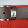 Ceinture en cuir au tannage végétal avec passant à logo HUGO BOSS