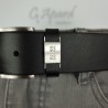 Ceinture en cuir au tannage végétal avec passant à logo HUGO BOSS