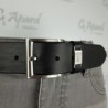 Ceinture en cuir au tannage végétal avec passant à logo HUGO BOSS