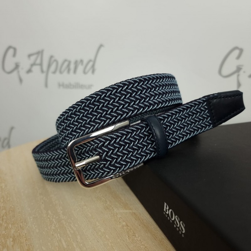 Ceinture tissée à garnitures en métal brillant HUGO BOSS