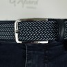 Ceinture tissée à garnitures en métal brillant HUGO BOSS