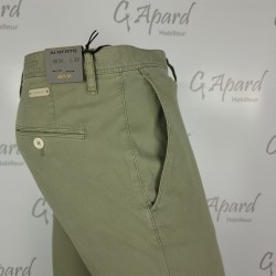 PANTALON SLIM EN COTON ALBERTO