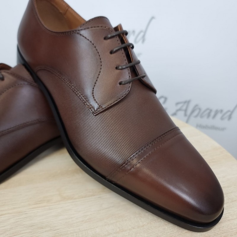 Derbies en cuir avec surpiqûres HUGO BOSS