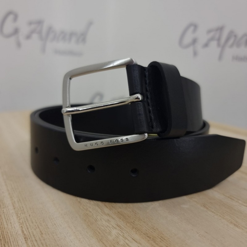Ceinture en cuir italien au tannage végétal avec boucle à ardillon HUGO BOSS