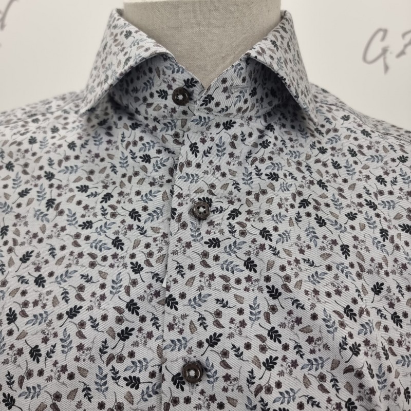 CHEMISE À MANCHES LONGUES MODERN FIT TWILL IMPRIMÉ FLEURI ETERNA