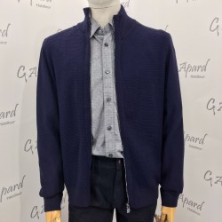 CARDIGAN EN MAILLE DE LAINE VIERGE ET DE COTON HUGO BOSS