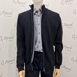 CARDIGAN EN MAILLE DE LAINE VIERGE ET DE COTON HUGO BOSS