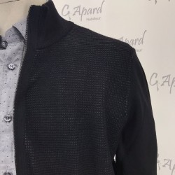 CARDIGAN EN MAILLE DE LAINE VIERGE ET DE COTON HUGO BOSS