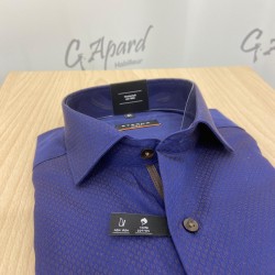 Chemise manches longues micro dessin Slim fit eterna