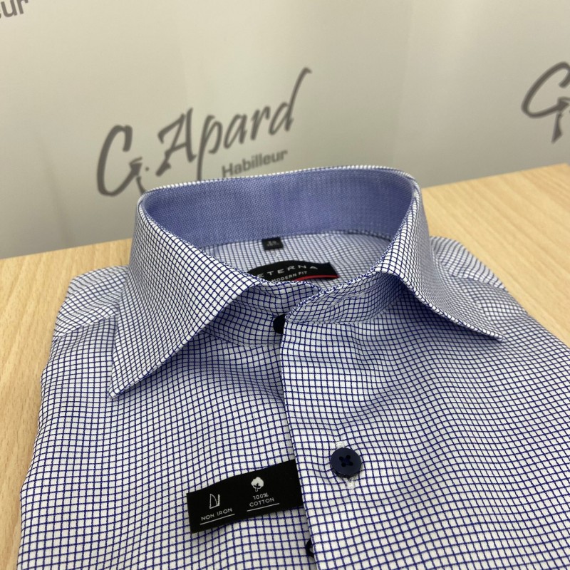Chemise carreaux Modern Fit Eterna