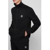VESTE EN MOLLETON DE COTON AVEC PATCH LOGO TISSÉ HUGO BOSS