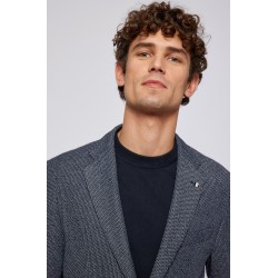 VESTE REGULAR FIT EN JERSEY À MOTIF AVEC COUDIÈRES HUGO BOSS