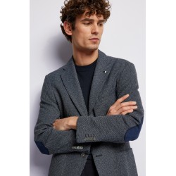 VESTE REGULAR FIT EN JERSEY À MOTIF AVEC COUDIÈRES HUGO BOSS