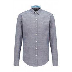 CHEMISE SLIM FIT EN COTON OXFORD BIOLOGIQUE À LOGO HUGO BOSS