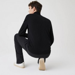 Pull à col roulé en laine mérinos unie LACOSTE