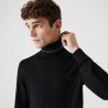 Pull à col roulé en laine mérinos unie LACOSTE